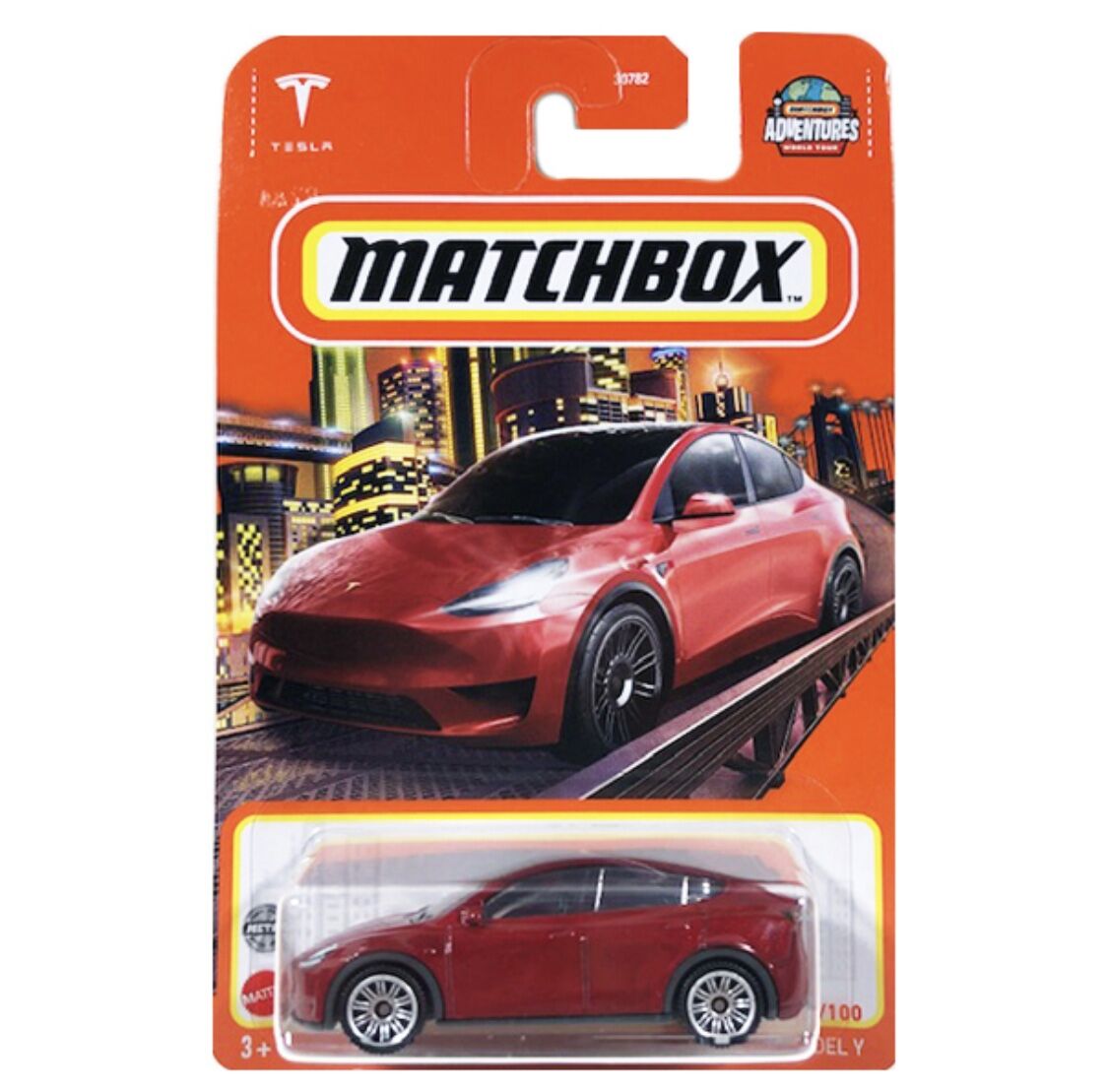 Matchbox 2022 ベーシックカー テスラ モデル Y レッド マッチボックス ミニカー マテル