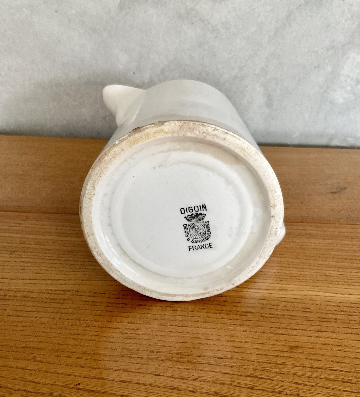 1940年代 フランス製DIGOIN&SARREGUEMINES-White Jug | gr