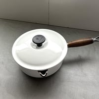 【ヴィンテージ ルクルーゼ】木柄ソーシエール14 ホワイト色 ヴィンテージ ルクルーゼ】木柄ソーシエール14 ホワイト色