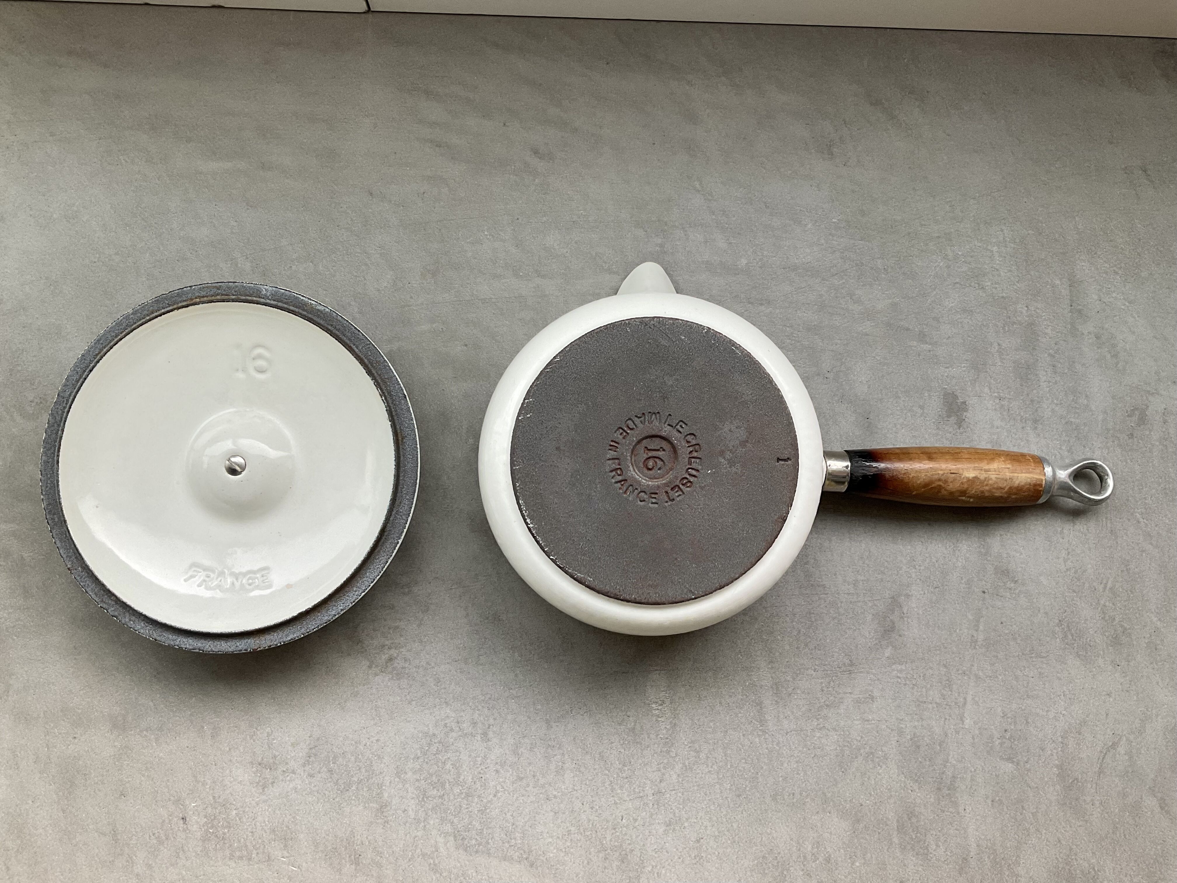 1950年代 フランス製 Le Creuset鍋/Wood持手16cm(H) | griott