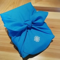 中西与三郎ロゴ入り　風呂敷（ブルー）