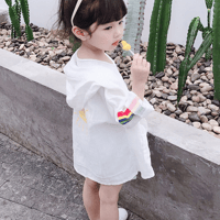 ❣️超可愛い韓国風❣️🌈虹UVカット長袖シャツ　フード付き