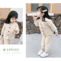 ❣️暖かい　超可愛い女の子韓国風❣️　中綿ユニセックスシンプル　上下セットアップ