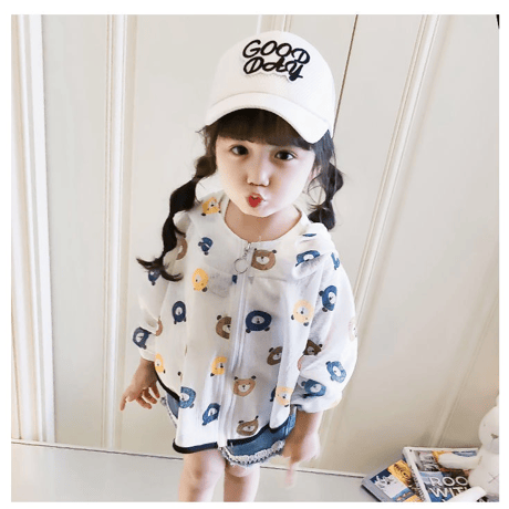 ❣️BEAR超可愛い韓国風女の子トップス❣️　UVカット長袖　ドルマンスリーブ
