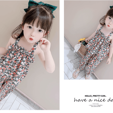 ❣️超可愛い柄女の子韓国風ファッション❣️シフォン2セットアップ