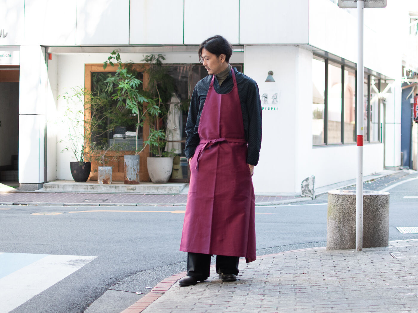 OUTIL ウティ APRON CRAMANS -BEAUJOLAIS/ CITRON- |
