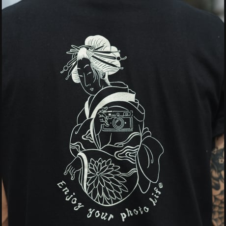 Enjoy your photo Life Tシャツ ブラック