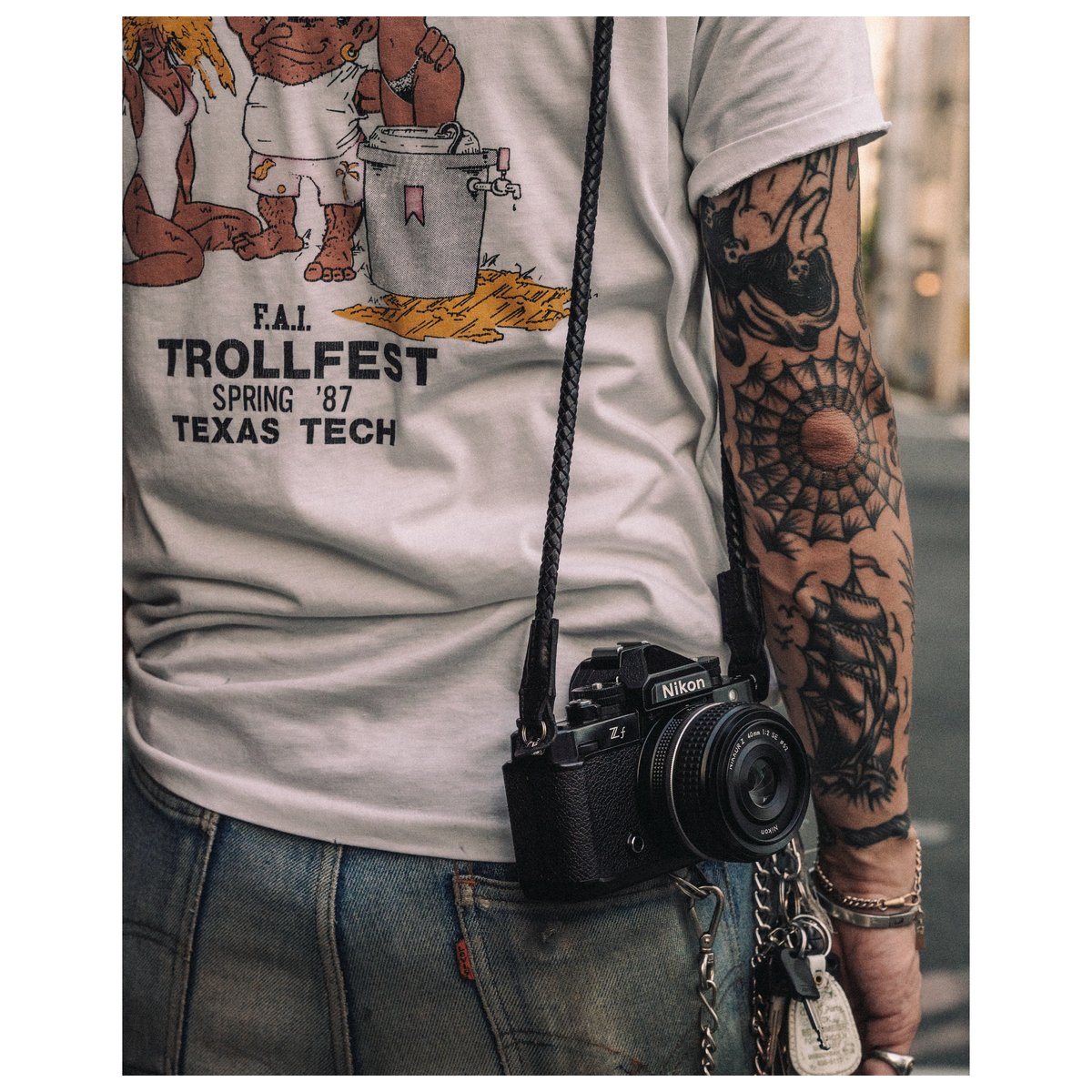 THE Buddy レザー ストラップ (ロープ) キョウトボーイズ THE Buddy original rope strap (Black) | THE Bud