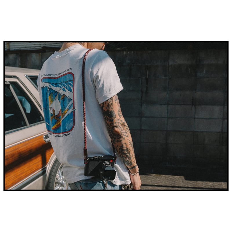 生産終了)kyoto boys original camera strap ブラウンレッド