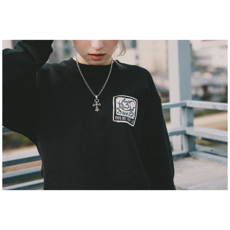 STONE  ブラック スウェットシャツ Stone Island コンパスバッジ スウェットシャツ | ブラック