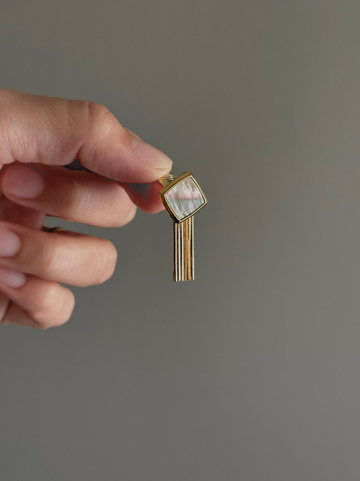 square shell × chain ピアス/イヤリング | L'ARC/ラルク