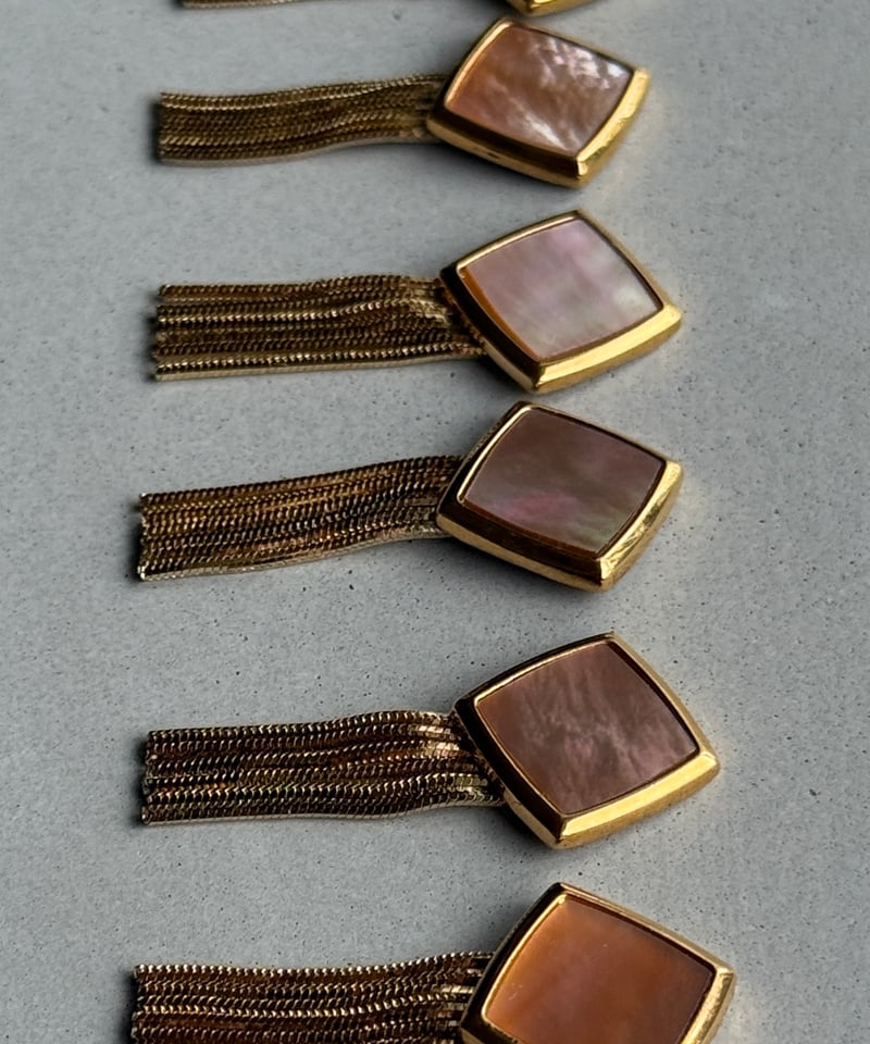 square shell × chain ピアス/イヤリング | L'ARC/ラルク