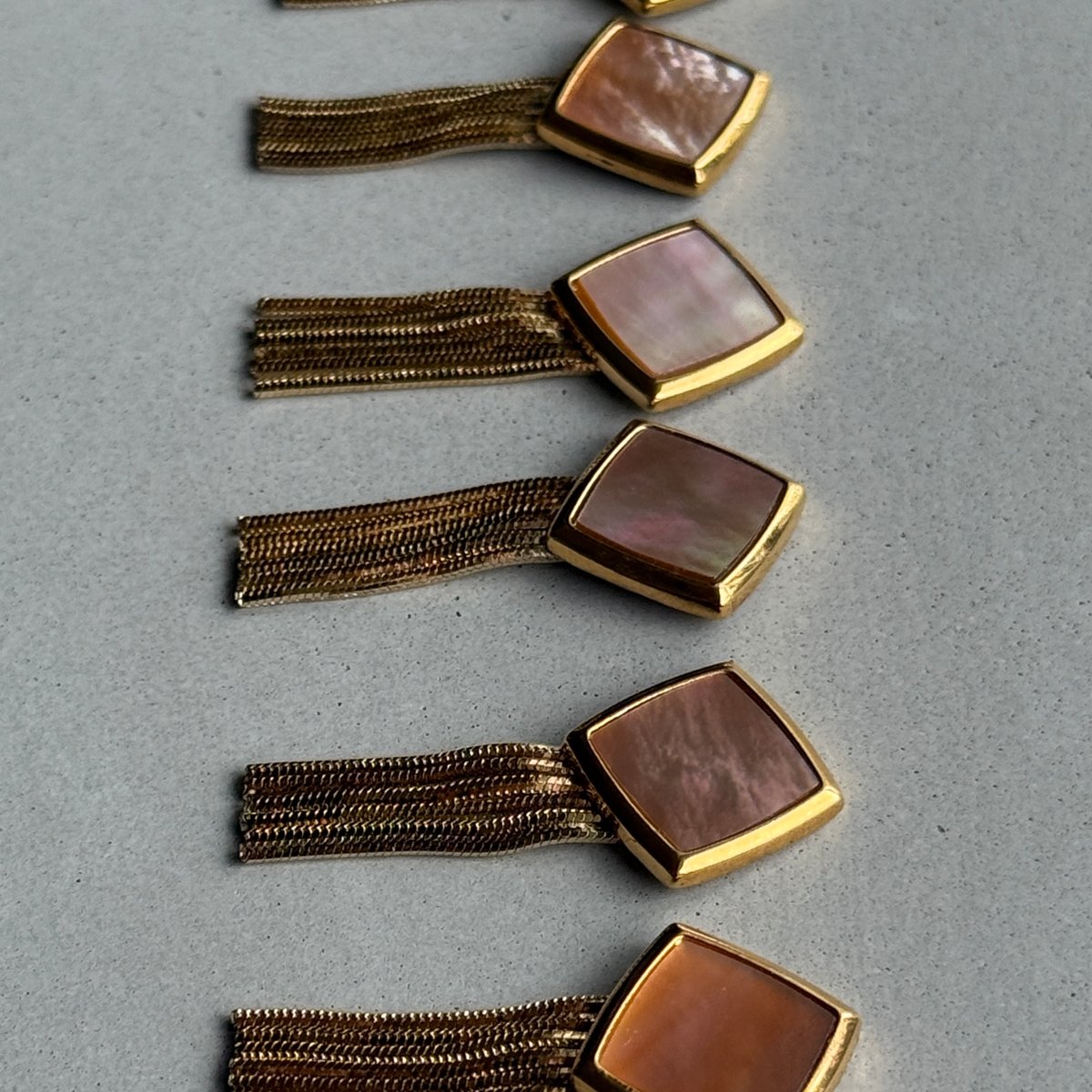 square shell × chain ピアス/イヤリング | L'ARC/ラルク