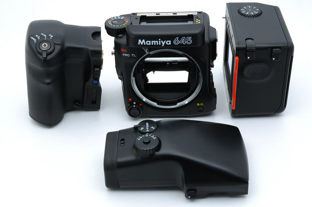 Mamiya 645 Pro TL Body AE プリズムファインダー 120 Film Back Winder Grip