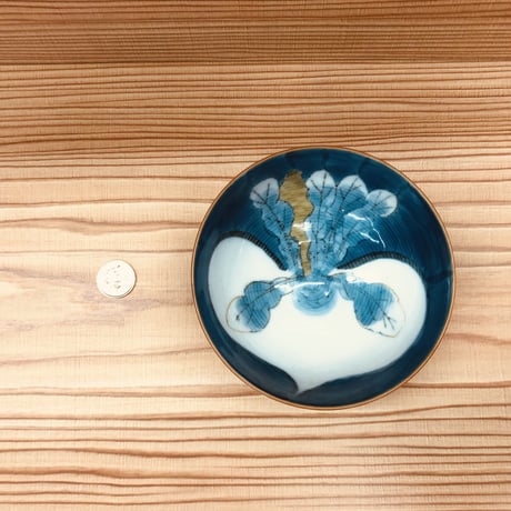 有田焼　内かぶ　茶碗　青（サイズ：中）　陶器　陶磁器　縁起物　食器　ペア　カップル　家族