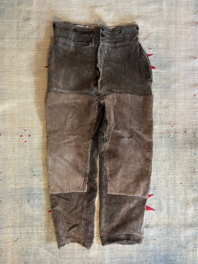 30's~40's French vintage corduroy pants コーデュロイパ