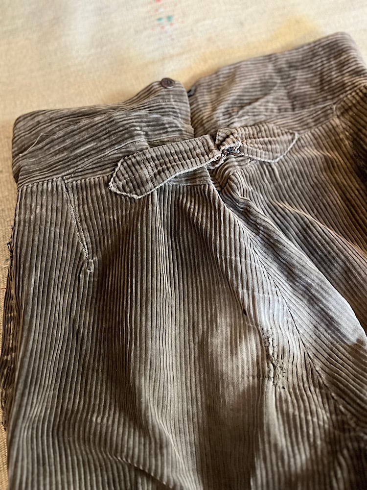 30's~40's French vintage corduroy pants コーデュロイパ