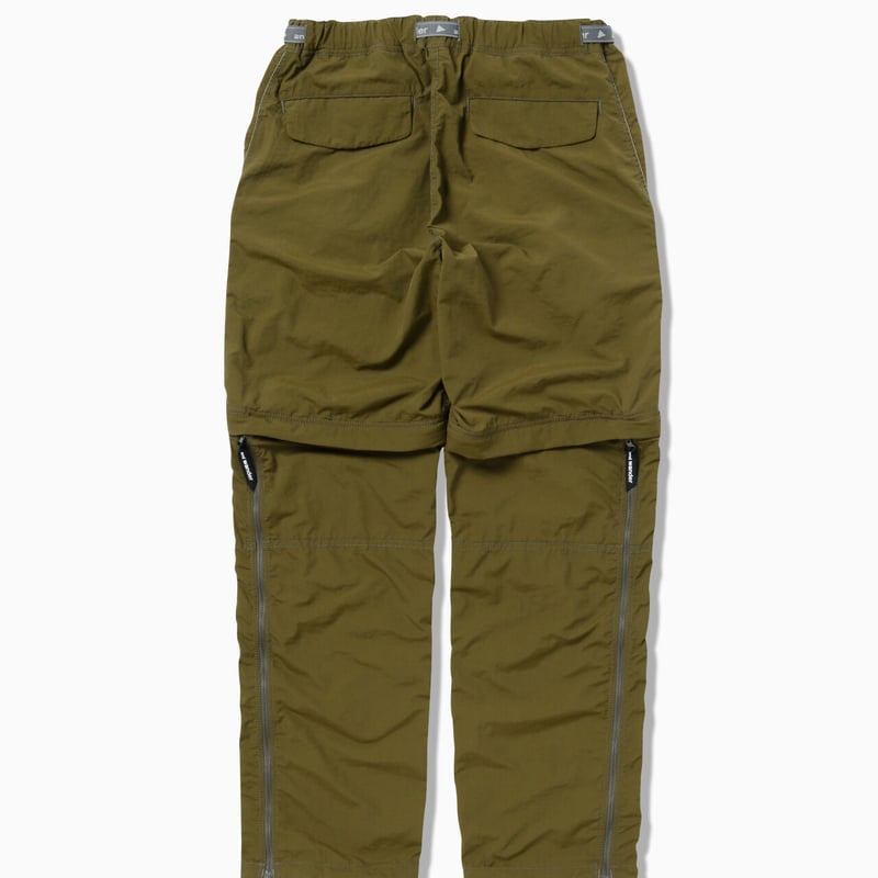 and wander】Ny taffeta hiker 2way pants (khaki)