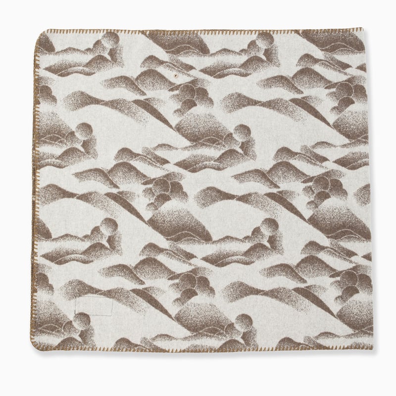 and wander】 mountain camo wool blanket small |