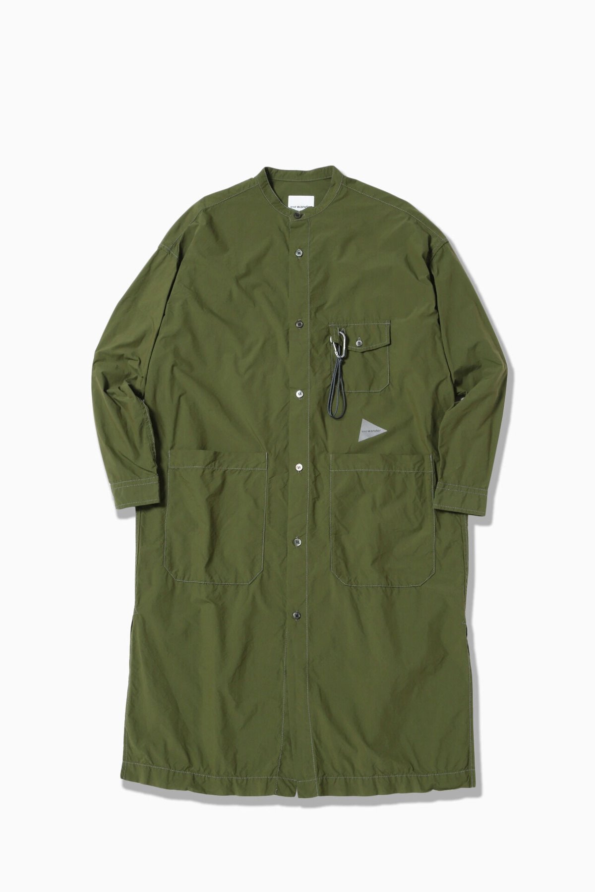 and wander】CORDURA typewriter long shirts (kha