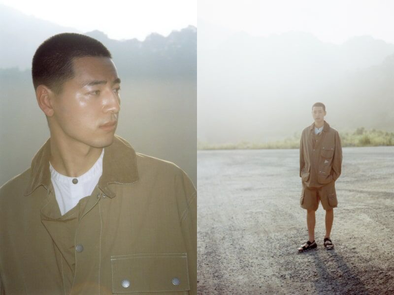 and wander】Barbour CORDURA solway shirt (beige...