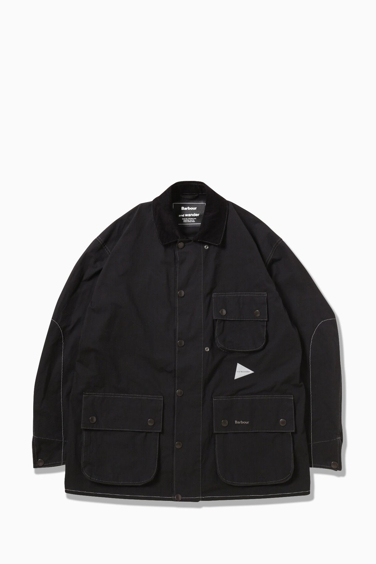and wander】Barbour CORDURA shirt(black) | Sunn