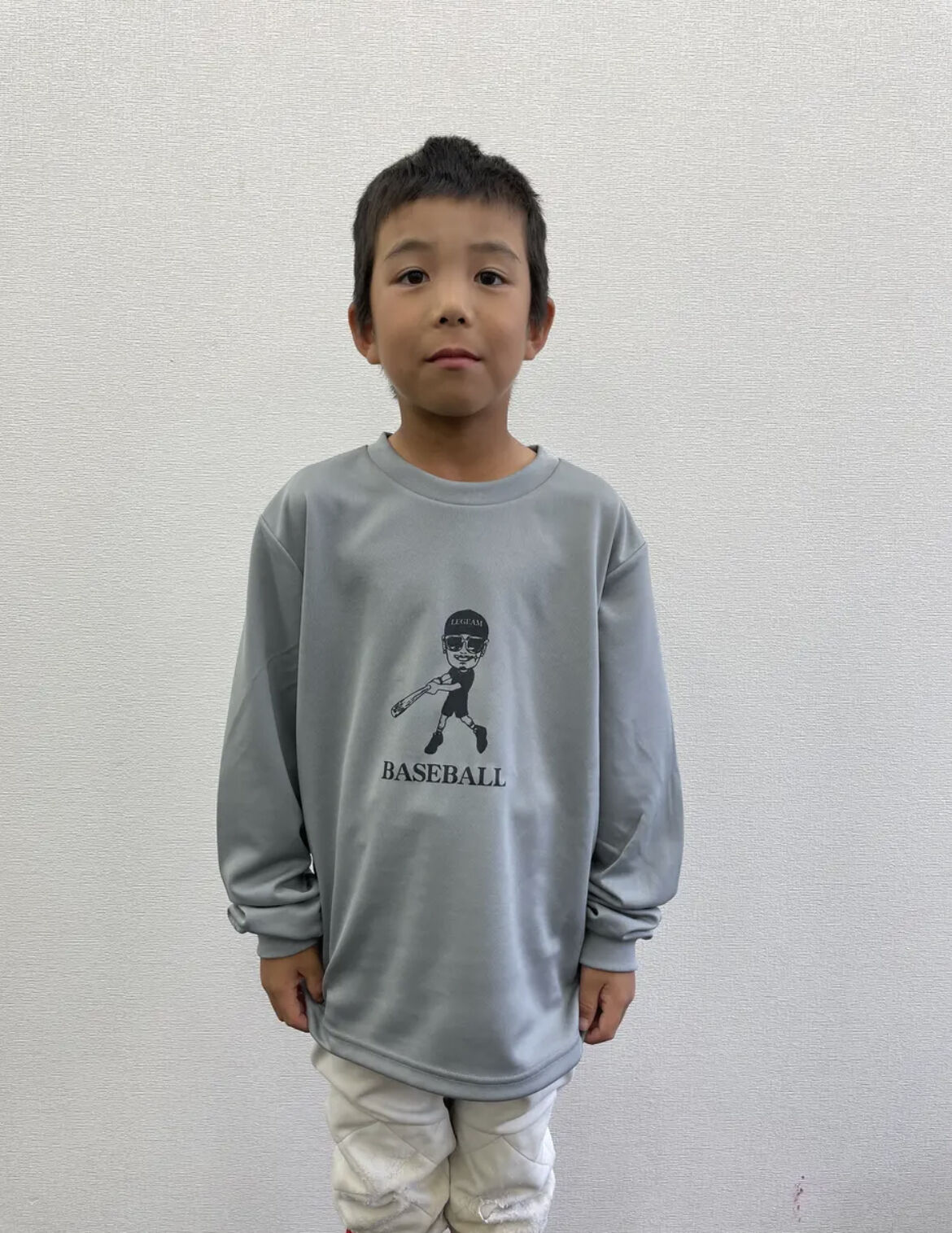 macoちゃんベースボールロングTシャツ(ジュニア用) | LEGEAM