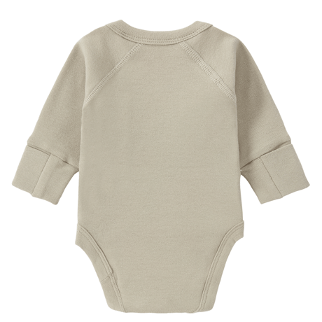 即納【0-3m, 3-6m, 6-12m】Kimono Bodysuit Long Sleeve - Pebble / susukoshi