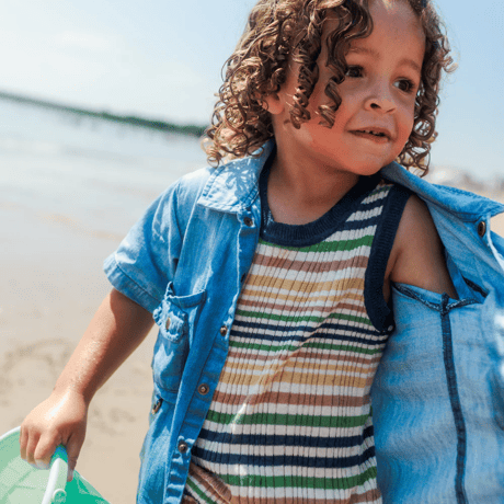 即納【2y, 4y, 6y】Caravan Vest - Nautical Stripe / MABLI