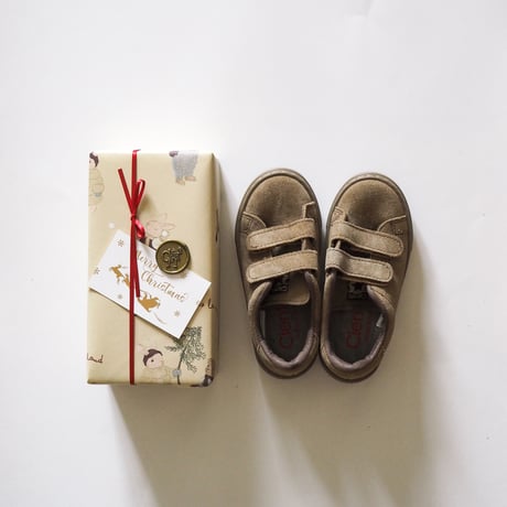 【即納/EURO25-27size】Velcro Suede Sneekers - Beige / Cienta