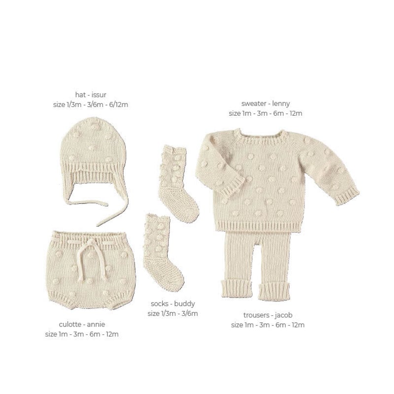 li&me】Chickpea Knit くり抜か Sweater 3-6m