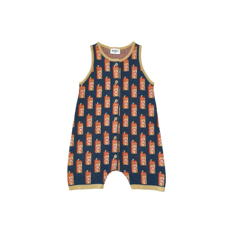 即納【12m, 18m, 2y, 4y】Juice Box Romper - Red Appl