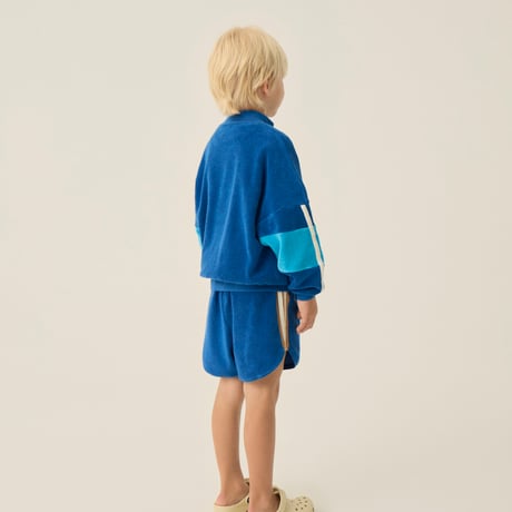 即納【2y, 3y, 4y, 5-6y, 7-8y】Blue Color Block Shorts / the campamento