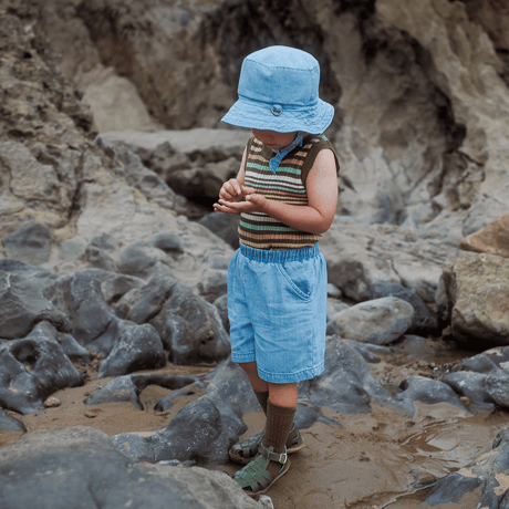 即納【2y, 4y, 6y】Caravan Vest - Tree House Stripe / MABLI