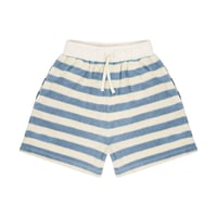 即納【2-3y, 3-4y, 4-5y, 5-6y】ROBIN SHORTS - WATER BLUE OFF WHITE STRIPE / JENEST