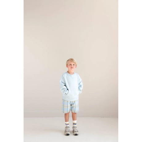 即納【2-3y, 3-4y, 4-5y, 5-6y】HUGO SHORTS - WATER BLUE CHECK / JENEST