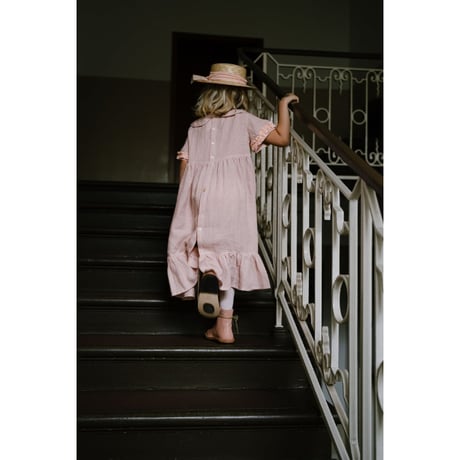 即納【2y, 4y, 6y, 8y】LONG DRESS EMILIA - rose / FROU FROU