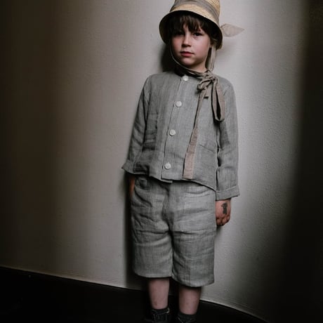 即納【2y, 4y, 6y, 8y】SHIRT&PANT JACOB striped  / FROU FROU