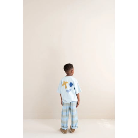 即納【2-3y, 3-4y, 4-5y, 5-6y】KICK PANTS- WATER BLUE CHECK / JENEST