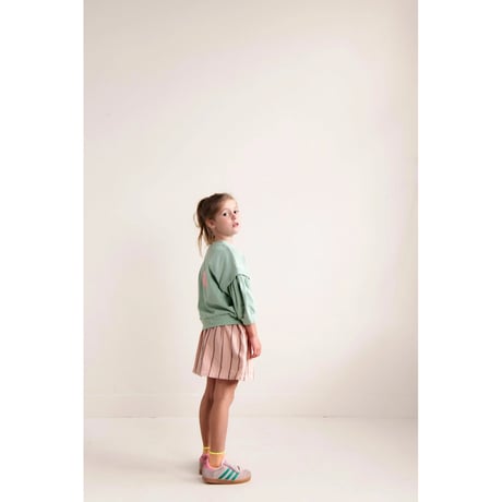 即納【2-3y, 3-4y, 4-5y, 5-6y】SASHA SKIRT - PEACH ROSE STRIPE / JENEST