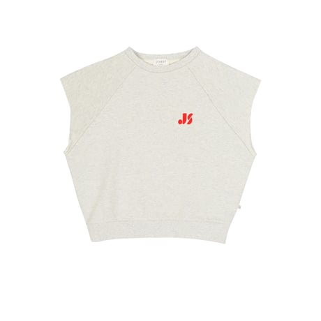 即納【2-3y, 3-4y, 4-5y, 5-6y】JOEY SLEEVELESS SWEATER -  GREY MELANGE / JENEST