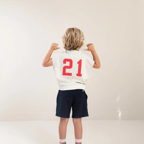 即納【2-3y, 3-4y, 4-5y, 5-6y】JOEY SLEEVELESS SWEATER -  GREY MELANGE / JENEST