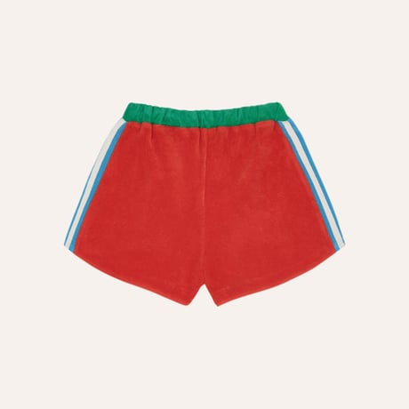 即納【2y, 3y, 4y, 5-6y, 7-8y】Red Color Block Shorts / the campamento