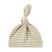 即納【onesize】Knotted Hat. - Sage Stripes / susukoshi