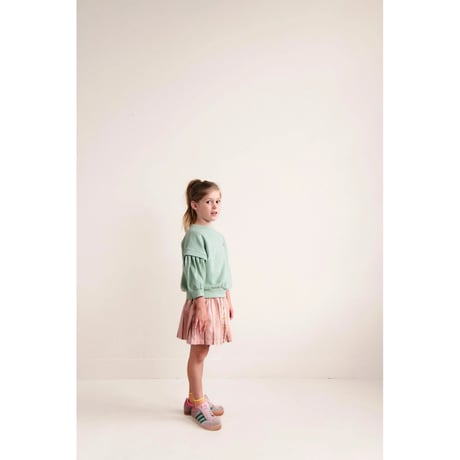 即納【2-3y, 3-4y, 4-5y, 5-6y】SASHA SKIRT - PEACH ROSE STRIPE / JENEST