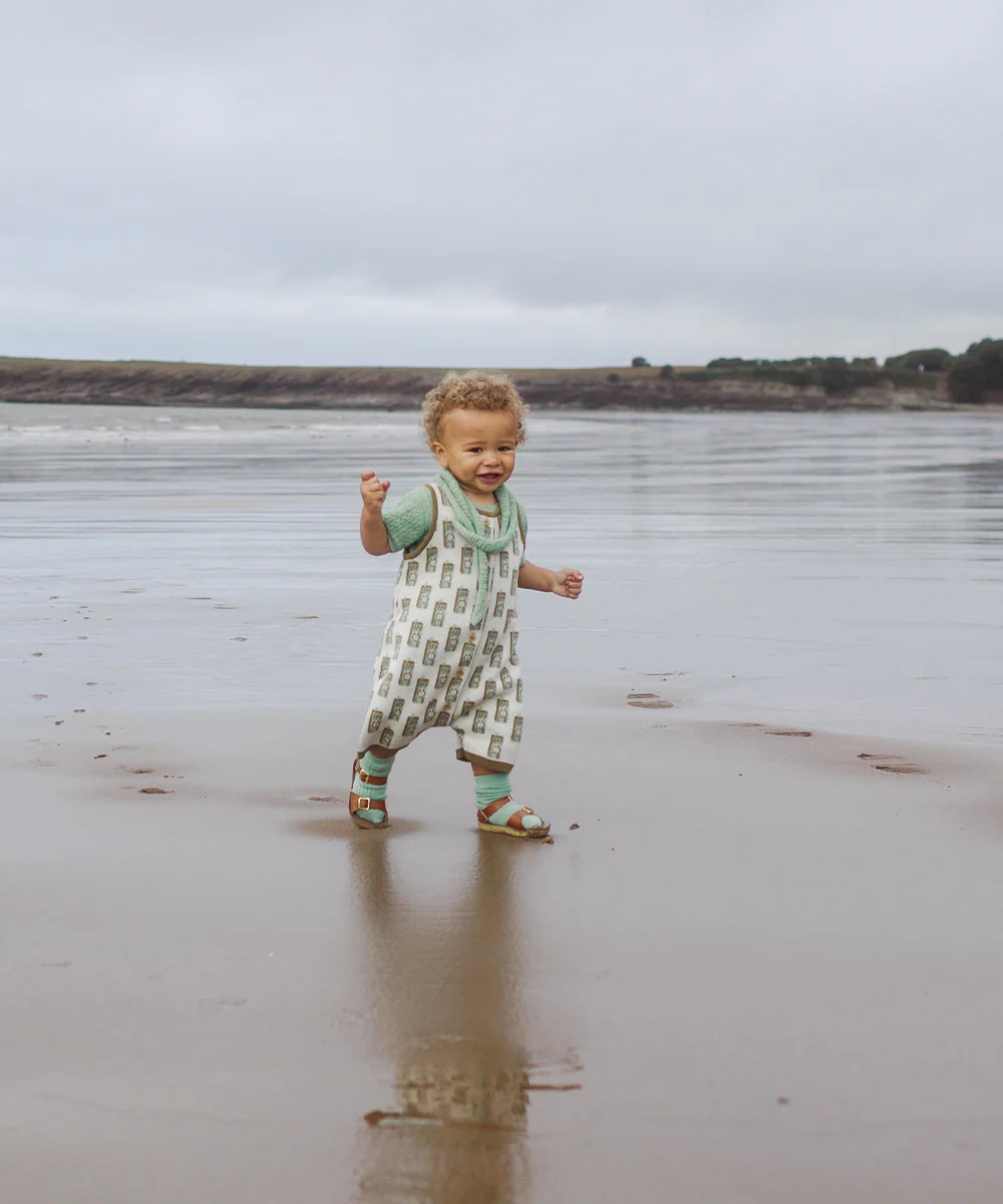 即納【12m, 18m, 2y, 4y】Juice Box Romper - Green Ap