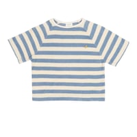 即納【2-3y, 3-4y, 4-5y, 5-6y】TO T-SHIRT - WATER BLUE OFF WHITE STRIPE / JENEST