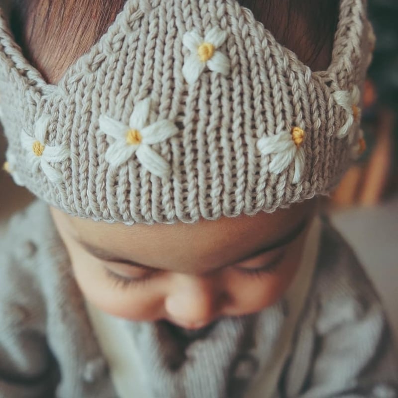 meadowflower ニットクラウン　0-2y meadow flower/Floral Crown ニットクラウン 0-2y meadow flower