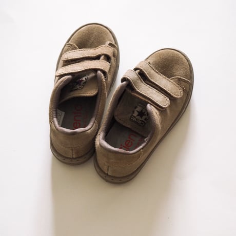 【即納/EURO25-27size】Velcro Suede Sneekers - Beige / Cienta