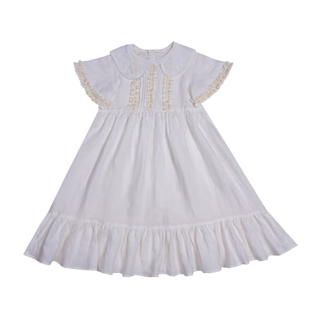 即納【2y, 4y, 6y, 8y】LONG DRESS EMILIA - off white / FROU FROU